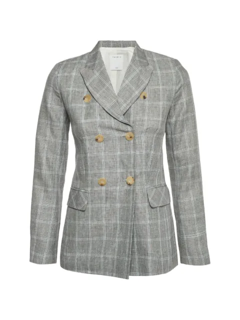 SANDRO plaid double-breasted blazer