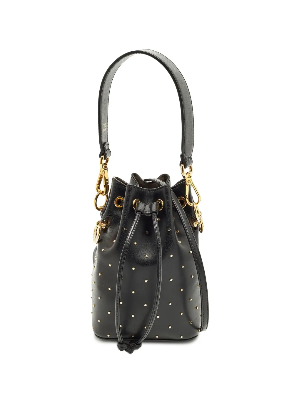 Fendi Pre-Owned Mon Tresor studded-details mini bucket bag - Nero
