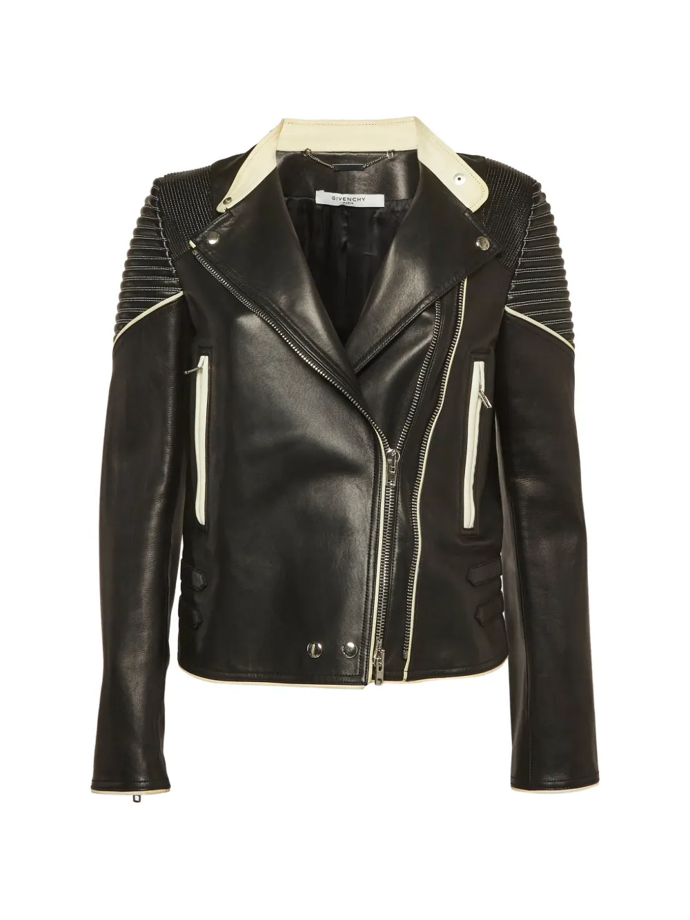Givenchy Pre-Owned zip-fastening lambskin biker jacket - Nero