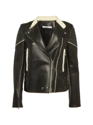 Fendi Pre-Owned 2000s Whipstitch Leather Jacket | Black | FARFETCH