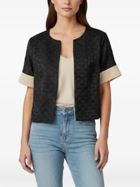 Escada Pre-Owned textured short-sleeve jacket
