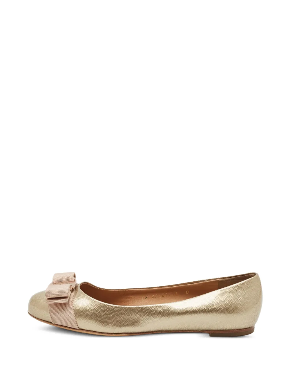 Ferragamo Pre-Owned Vara bow-embellished ballet flats - Oro
