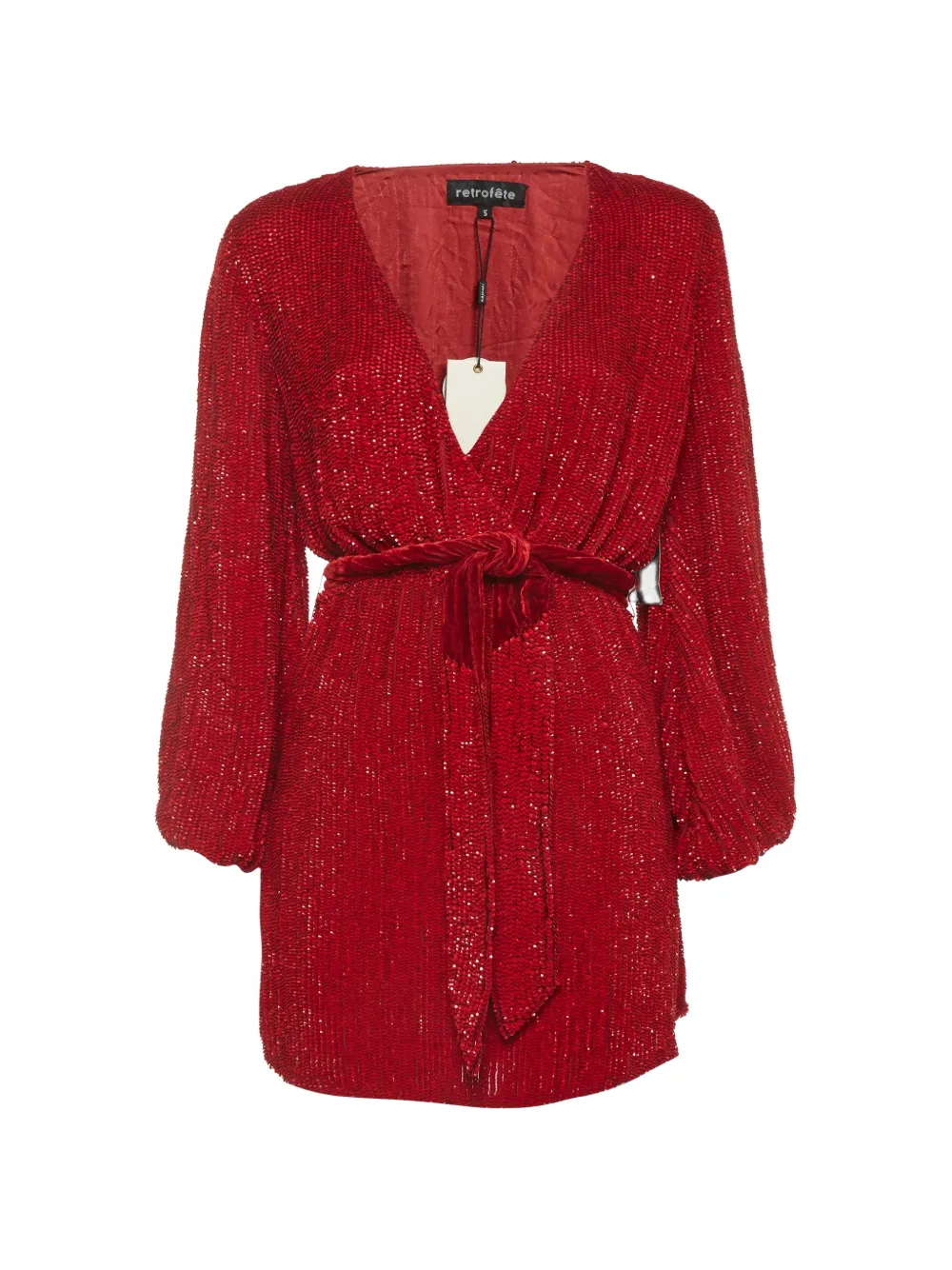 Retrofete Gabrielle sequin-embellished mini dress - Rosso