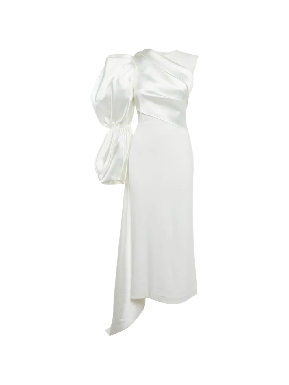 Solace London Moore satin-panel maxi dress - Bianco