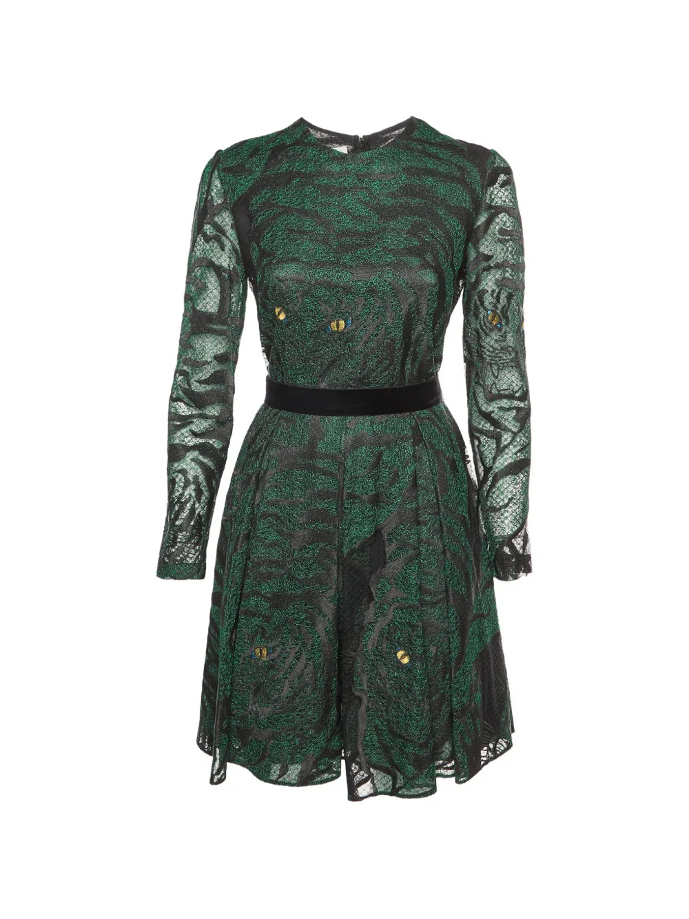 Valentino Garavani Pre-Owned 1967 animal-eye lace mini dress - Verde