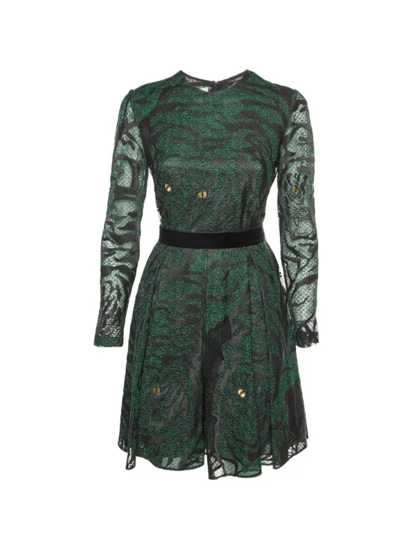 valentino green lace dress Garavani Pre-Owned 1967 animal-eye Mini | sequin party dresses