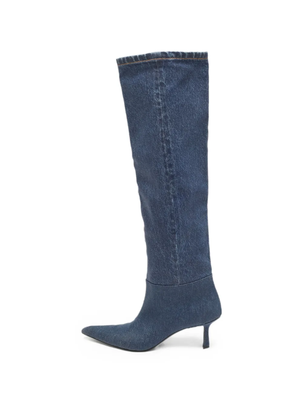 Pre-Owned Alexander Wang Slouch knee-length denim heeled boots - Blau