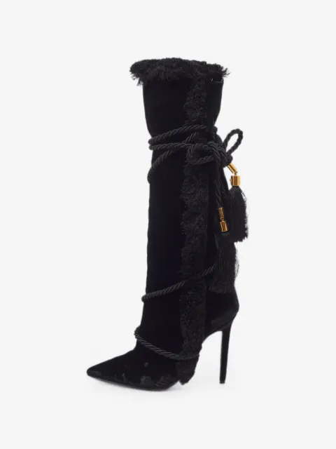 Versace Pre-Owned Pillow Talk fringe-trim boots