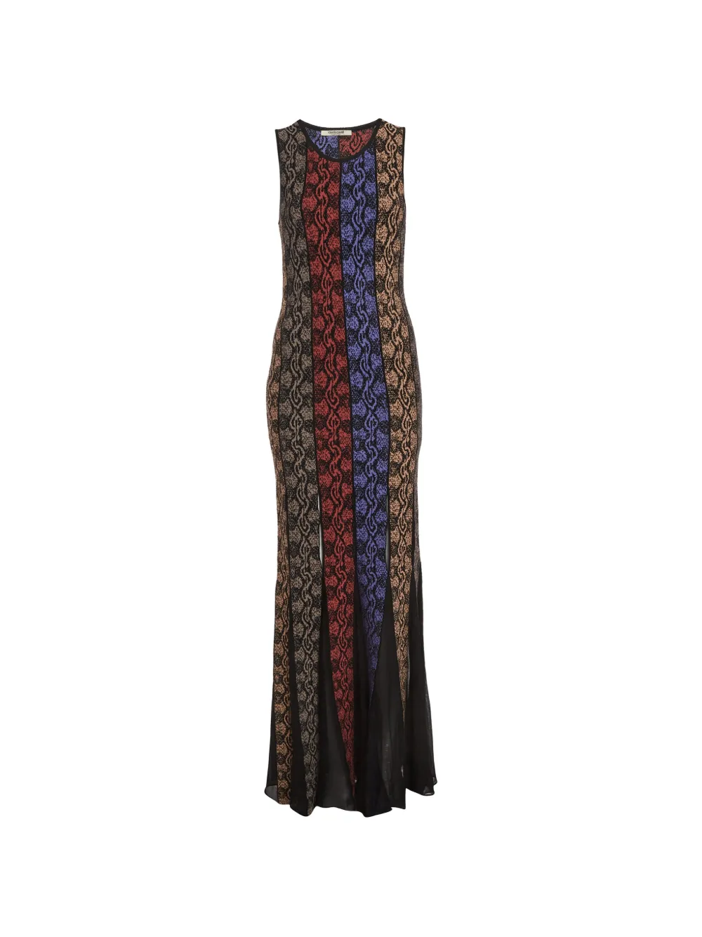 Roberto Cavalli Vintage robe longue à design sans manches - Noir Roberto Cavalli Vintage robe longue à design sans manches - Noir