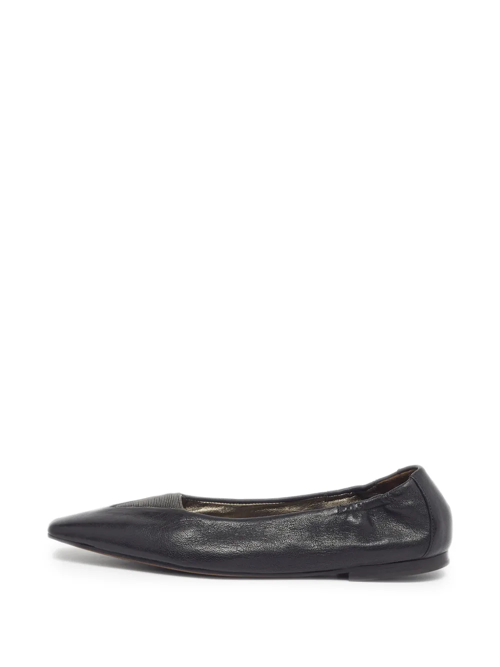 Brunello Cucinelli Vintage embellished pointed-toe ballet flats - Schwarz