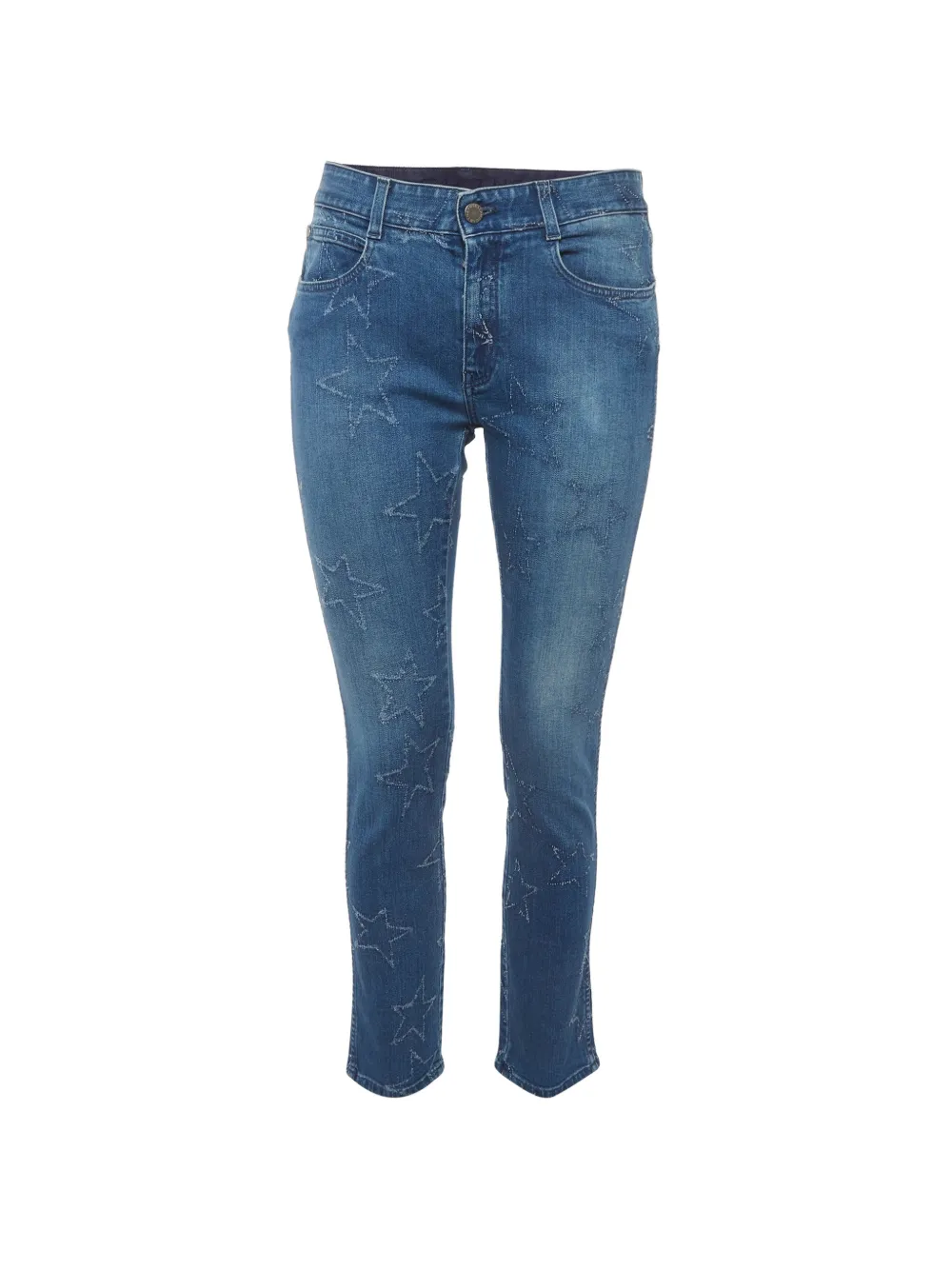 Stella McCartney Pre-Owned star-pattern straight-leg jeans - Blu