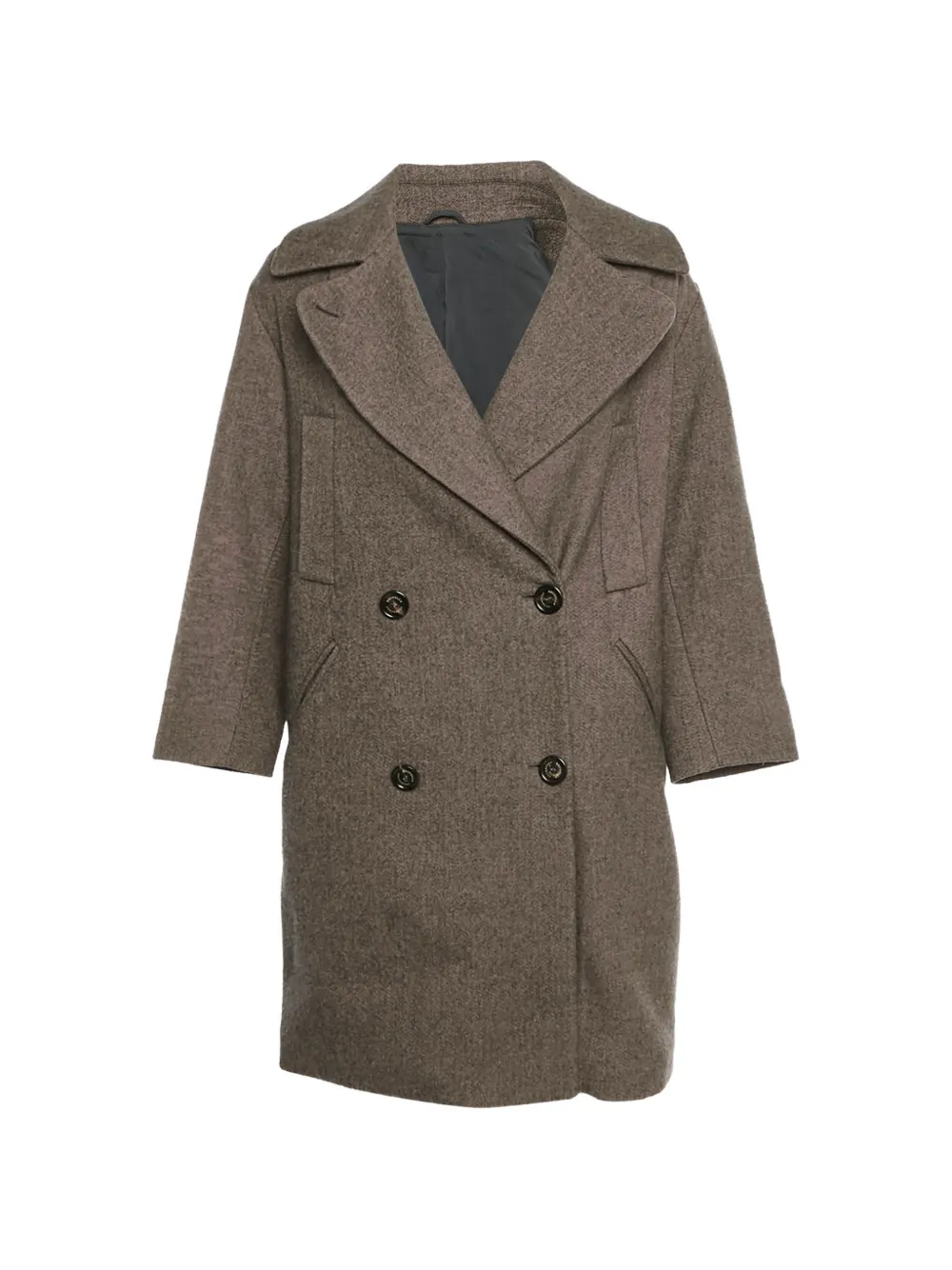 Brunello Cucinelli Vintage double-breasted coat - Marrone