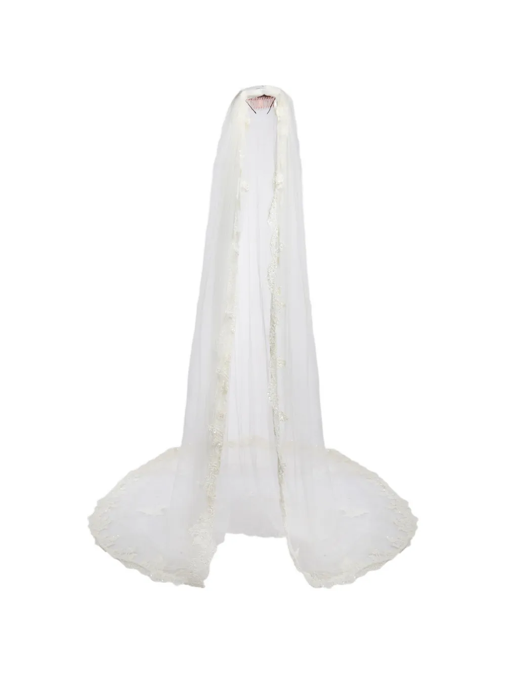 424 embellished tulle veil - Bianco
