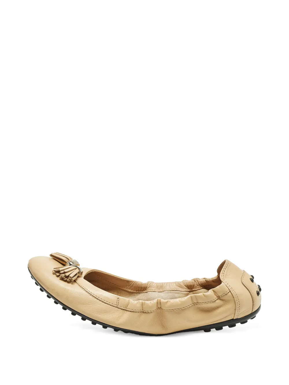 Tod's Vintage ballerines à franges - Tons neutres Tod's Vintage ballerines à franges - Tons neutres