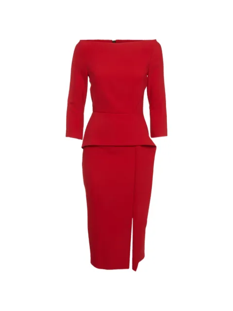 Roland Mouret peplum midi dress