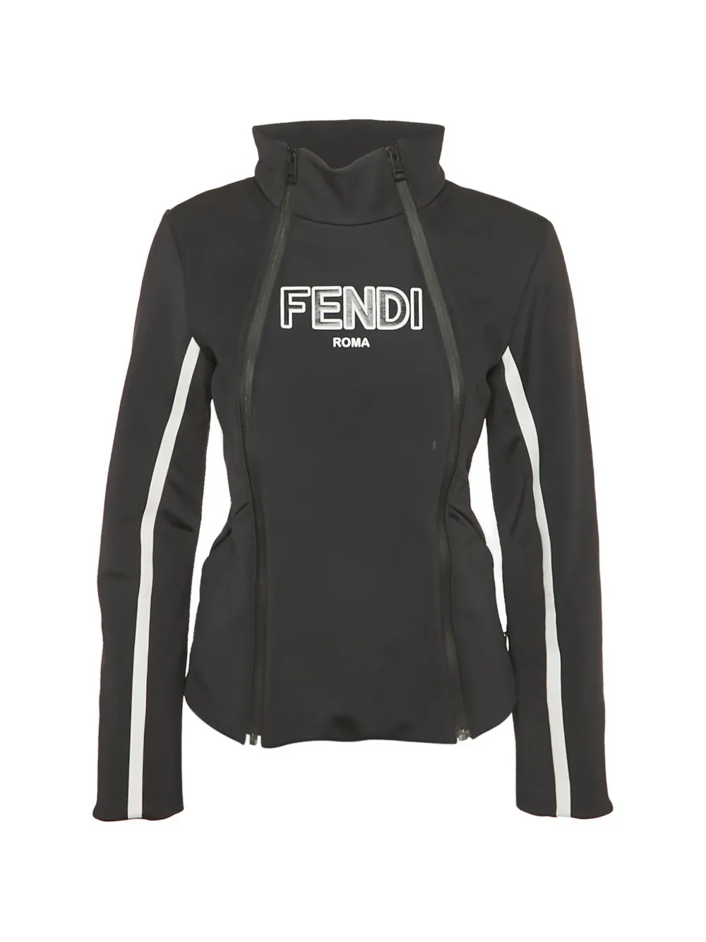 Fendi Pre-Owned logo-print ski top - Nero