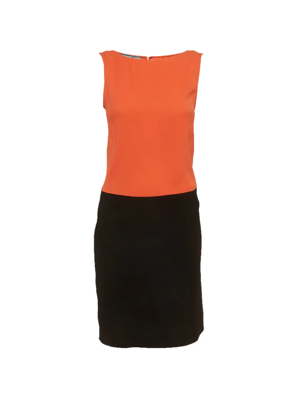 Pre-owned Prada Colorblock Sleeveless Midi Dress In Black