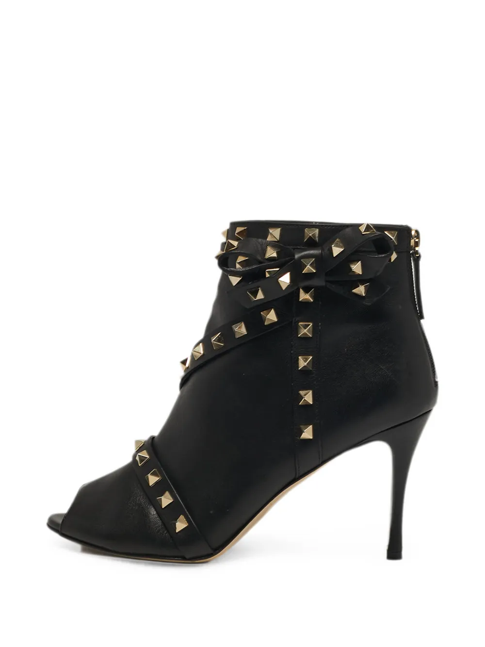 Valentino Garavani Pre-Owned Rockstud bow ankle boots - Schwarz