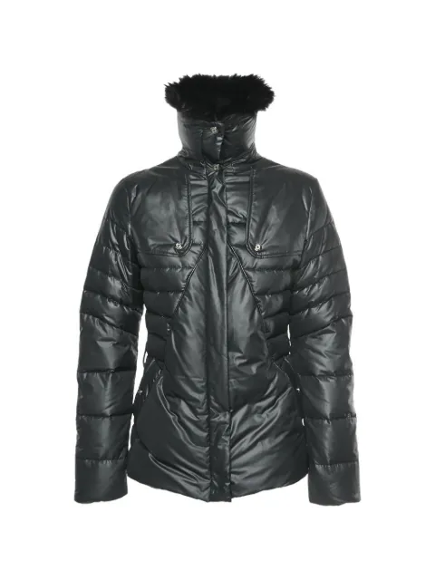 Versace Pre-Owned plumífero con ribete de pelo