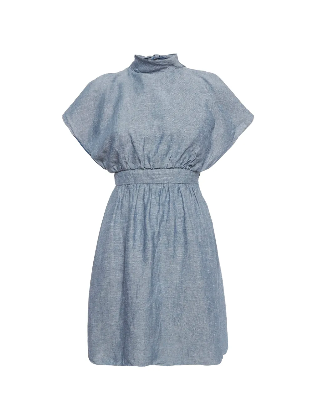 Missoni Pre-Owned ruffle-detail chambray midi dress - Blu