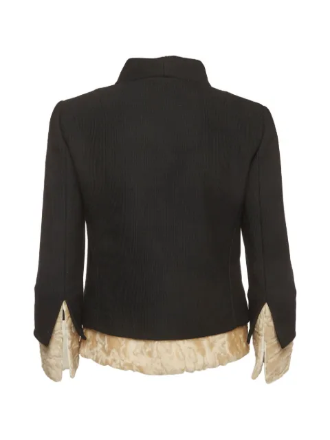 Dolce & Gabbana Pre-Owned fur-trim button-up jacket