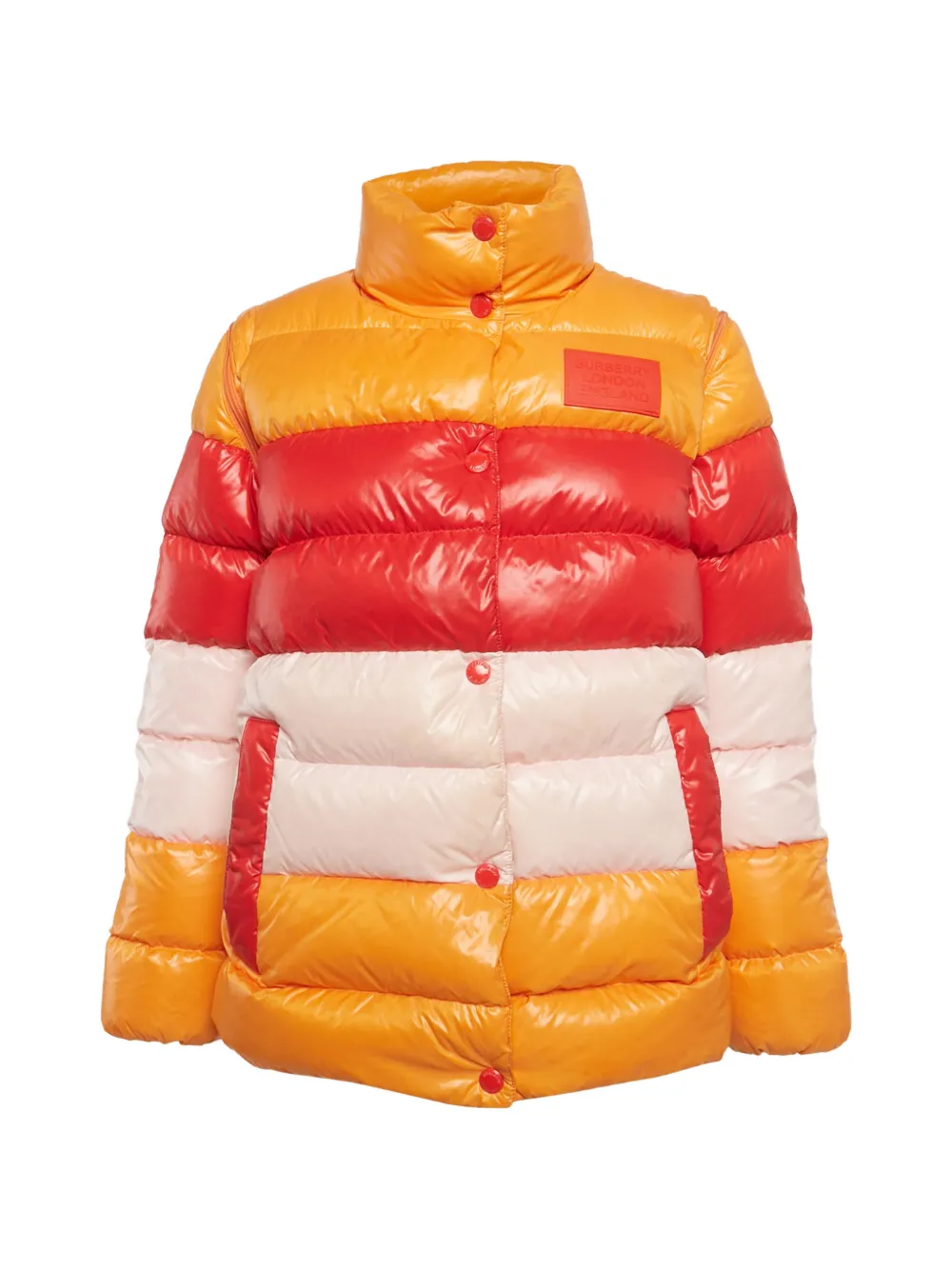 Burberry Pre-Owned detachable-sleeve puffer jacket - Orange