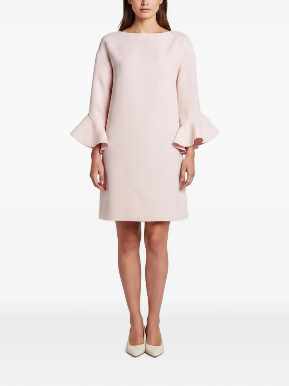 Valentino Garavani Pre-Owned ruffled-sleeve mini dress - Rosa