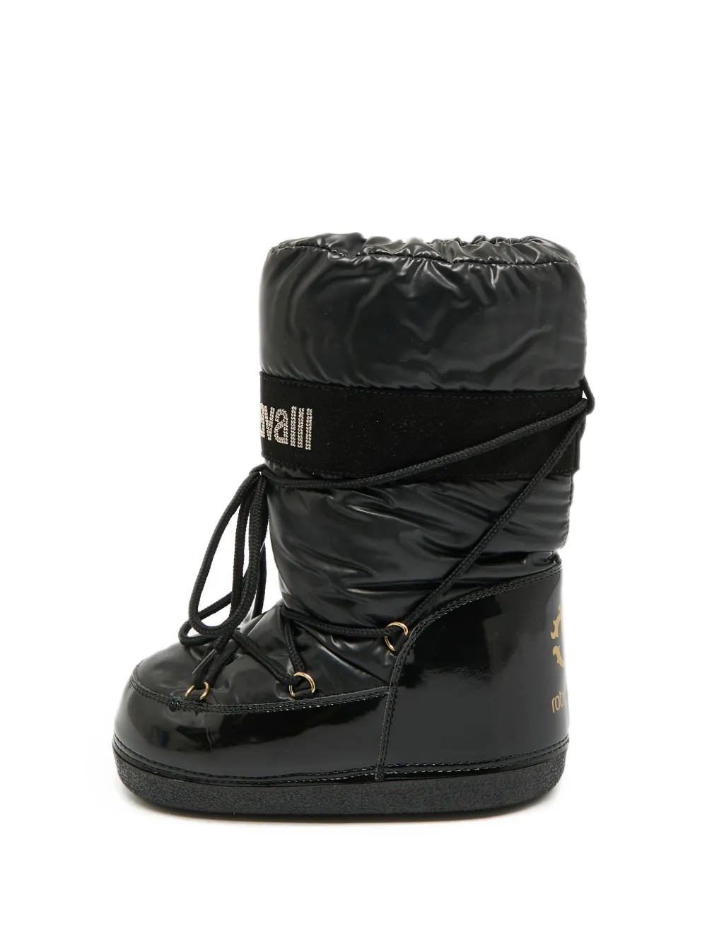 Roberto Cavalli Vintage logo-patch snow boots - Schwarz
