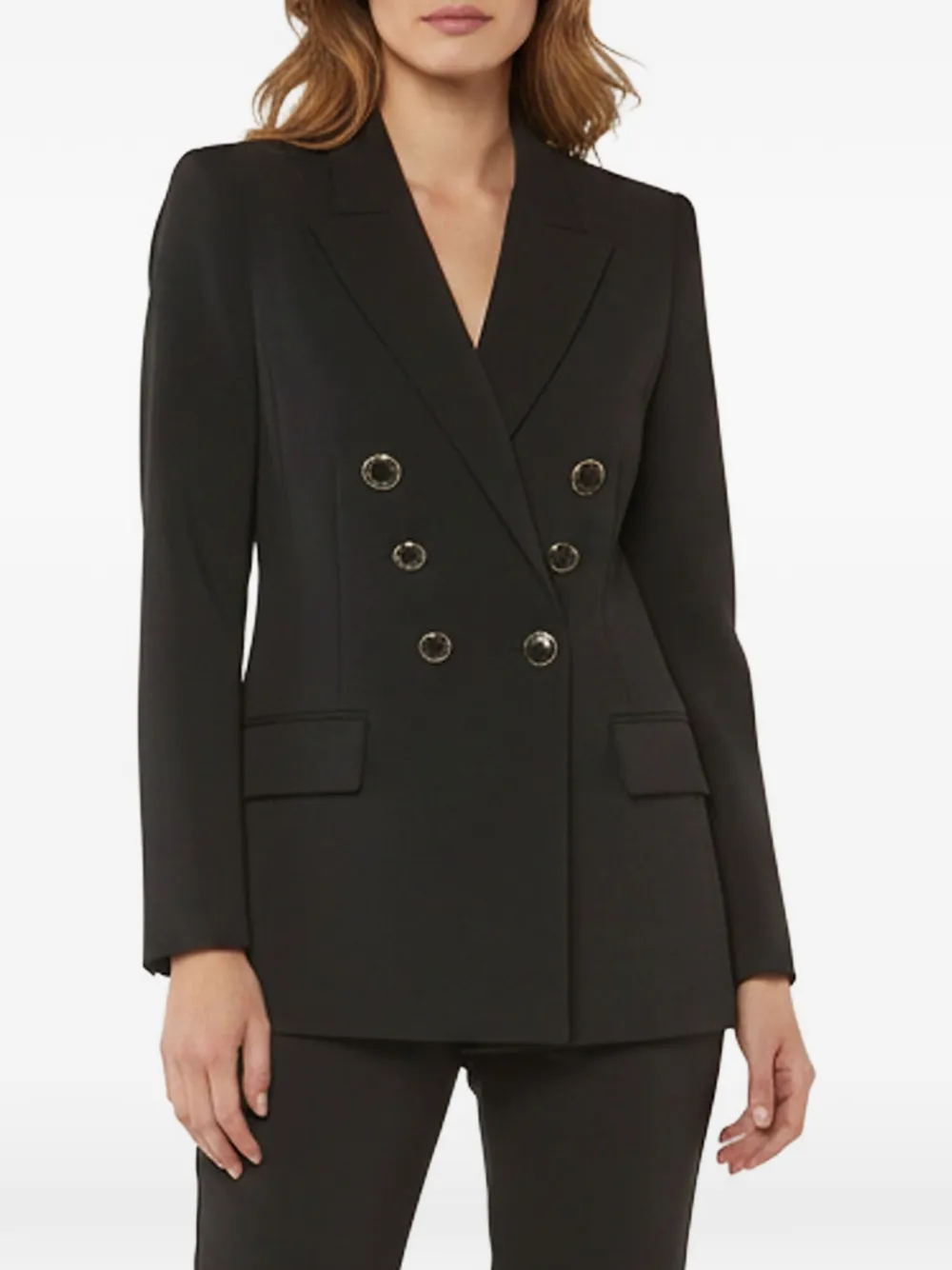 Elisabetta Franchi double-breasted crepe BLAZER - Nero