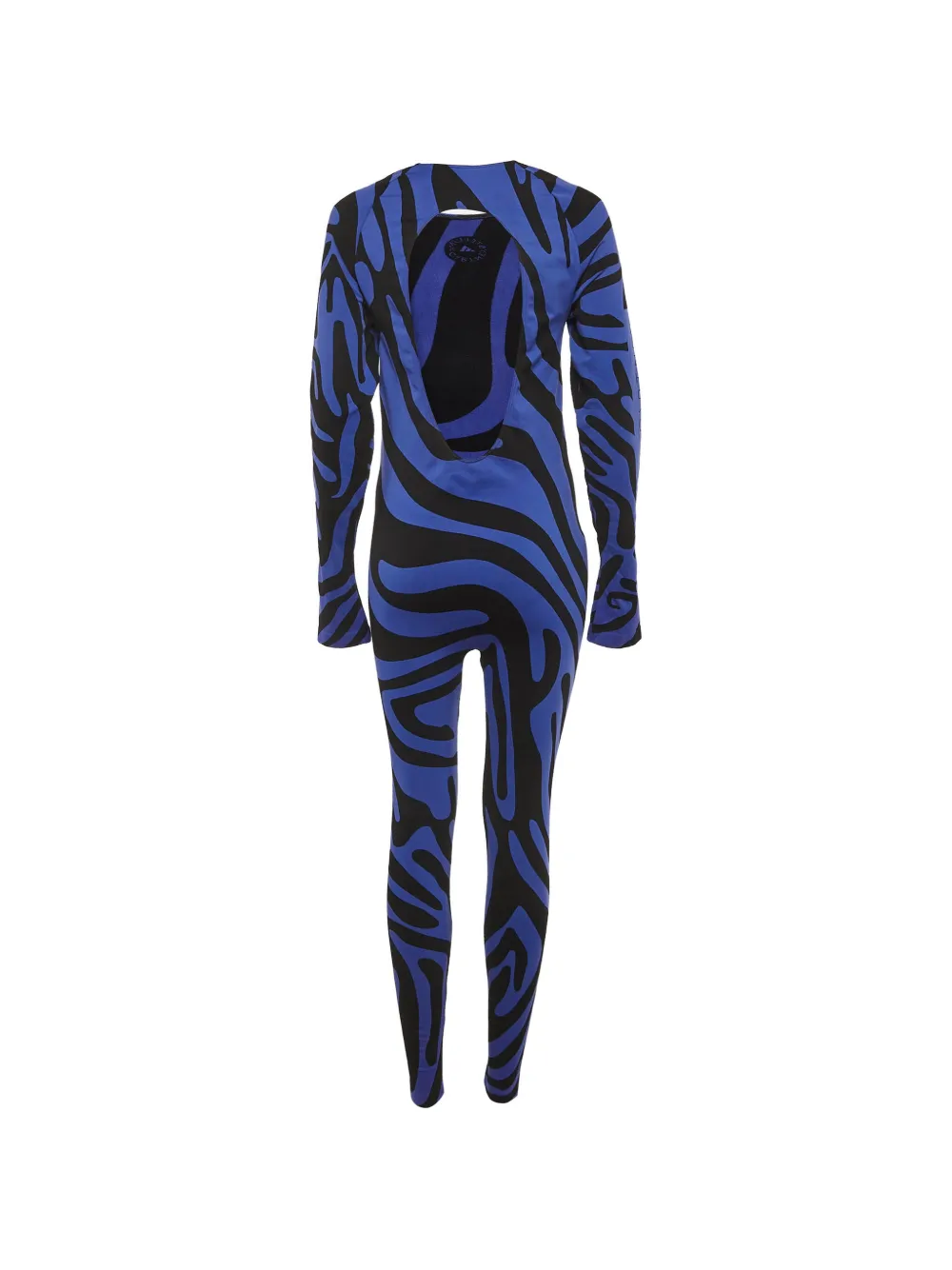 Pre-owned Stella Mccartney Jacquard Open-back Jumpsuit In Blue