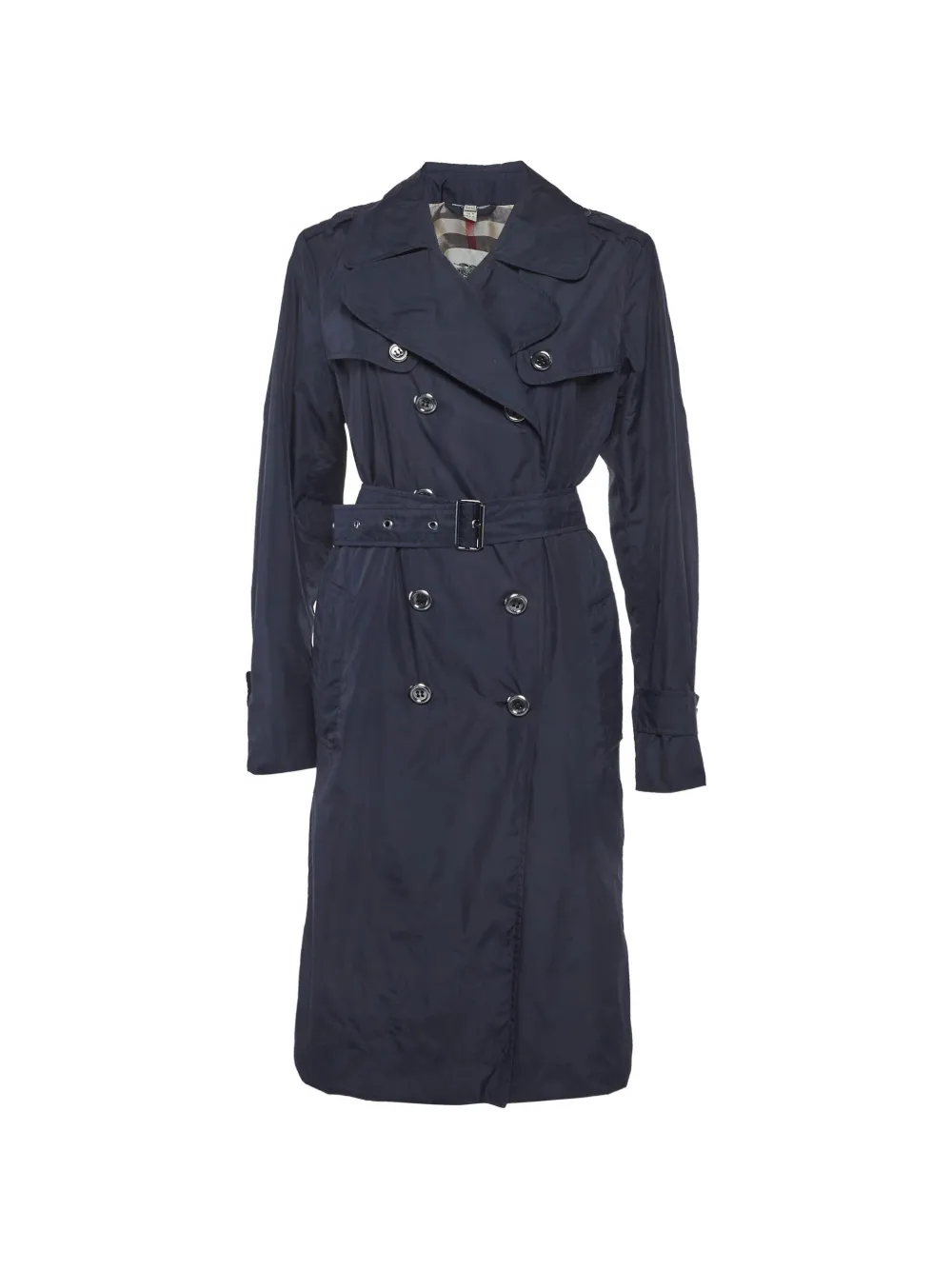Burberry Pre-Owned double-breasted belted coat - Blu