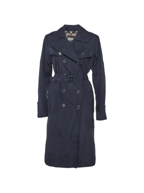 Burberry Pre-Owned abrigo con cinturón y doble botonadura