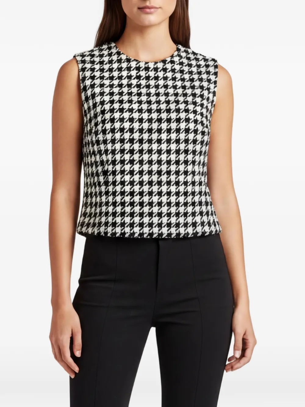 Gucci Pre-Owned houndstooth sleeveless top - Nero