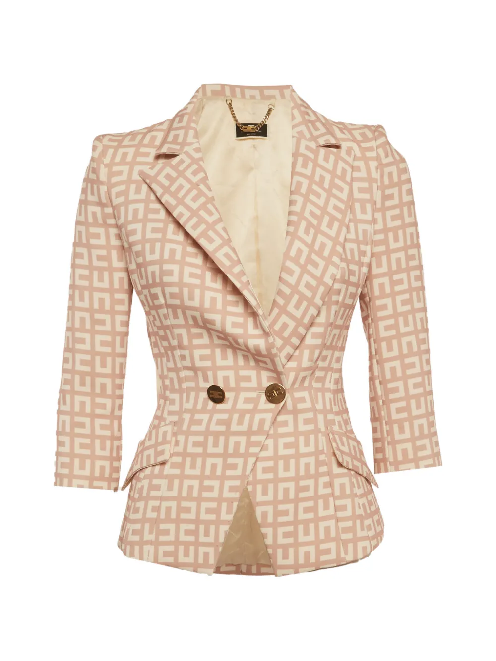 Elisabetta Franchi Monogram double-breasted blazer - Rosa