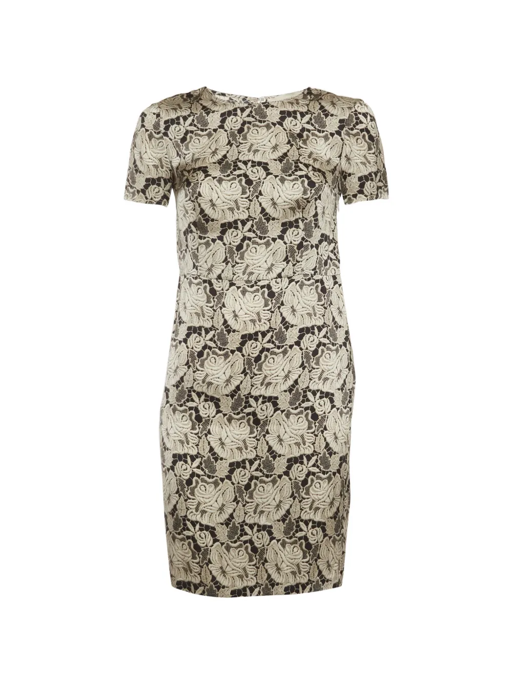 Pre-owned Stella Mccartney Floral-print Midi Dress In Neutral