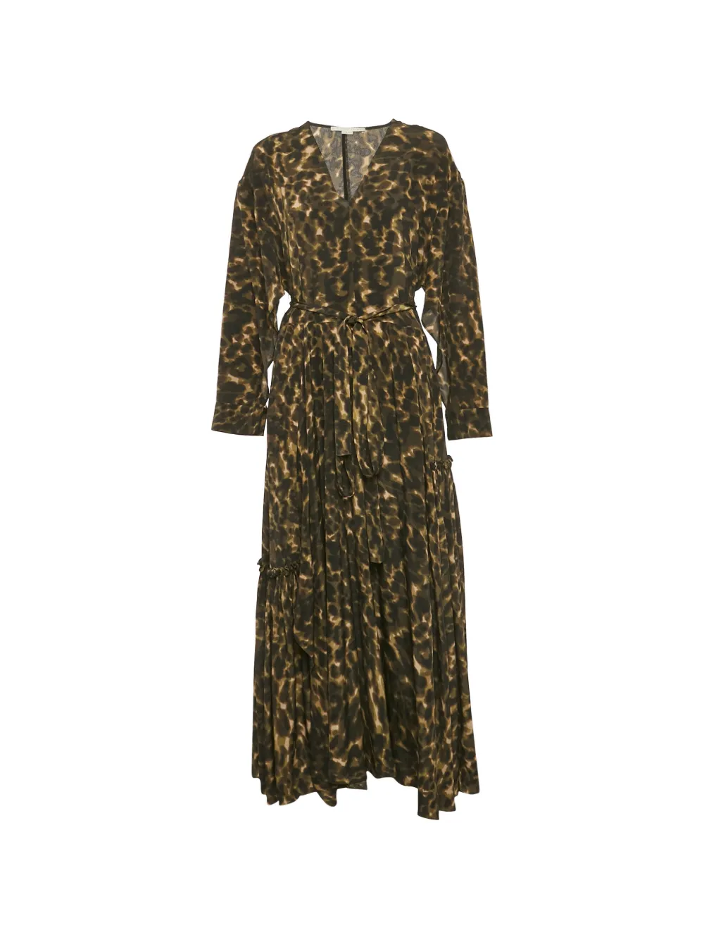 Stella McCartney Pre-Owned abstract-print silk mid dress - Verde