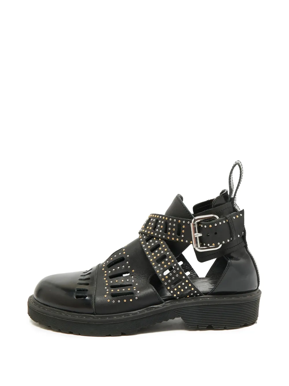 Alexander McQueen Pre-Owned Dalston cut-out studded ankle boots - Black