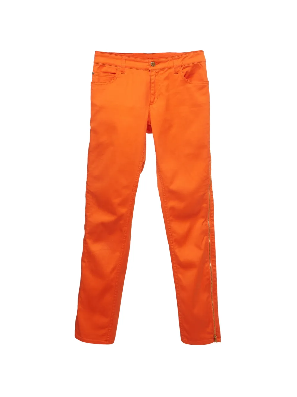 Louis Vuitton Pre-Owned side zip-up jeans - Orange
