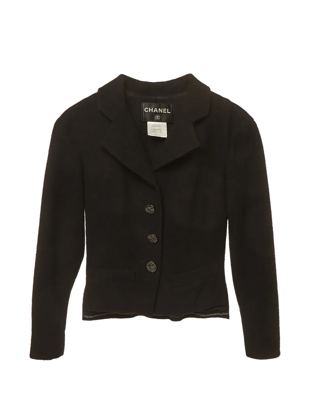 CHANEL Pre-Owned tweed button-detail jacket - Nero