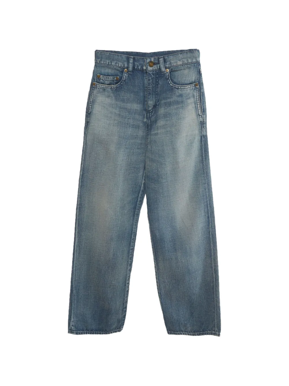 Saint Laurent Pre-Owned high-rise regular-fit jeans - Blu