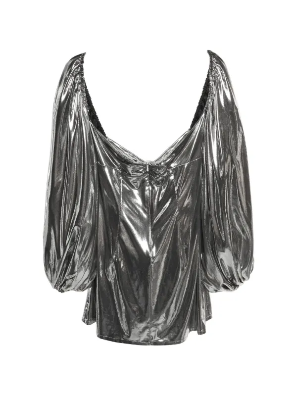 silver lame mini dress Metallic Mesh Mini Dress with Crystal Straps