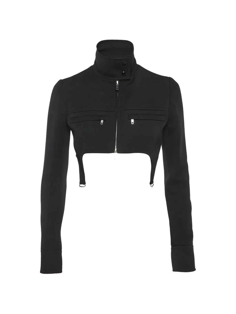 Courrèges Pre-Owned suspender cropped jacket - Nero