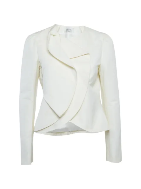 Valentino Garavani Pre-Owned cross-over peplum jacket