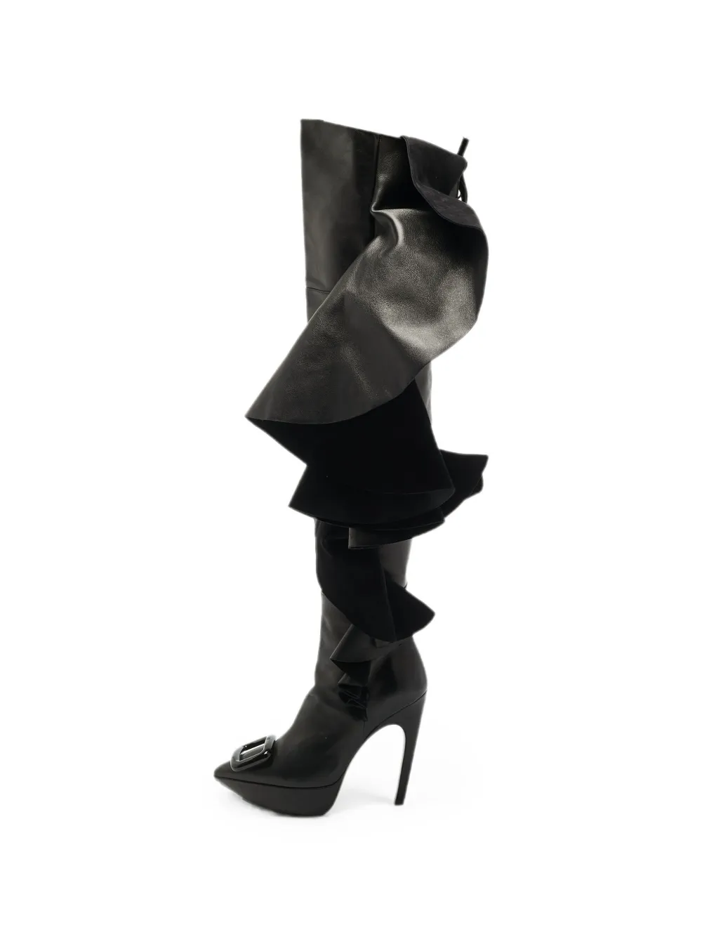 Roger Vivier Vintage Viv Choc ruffled boots - Schwarz