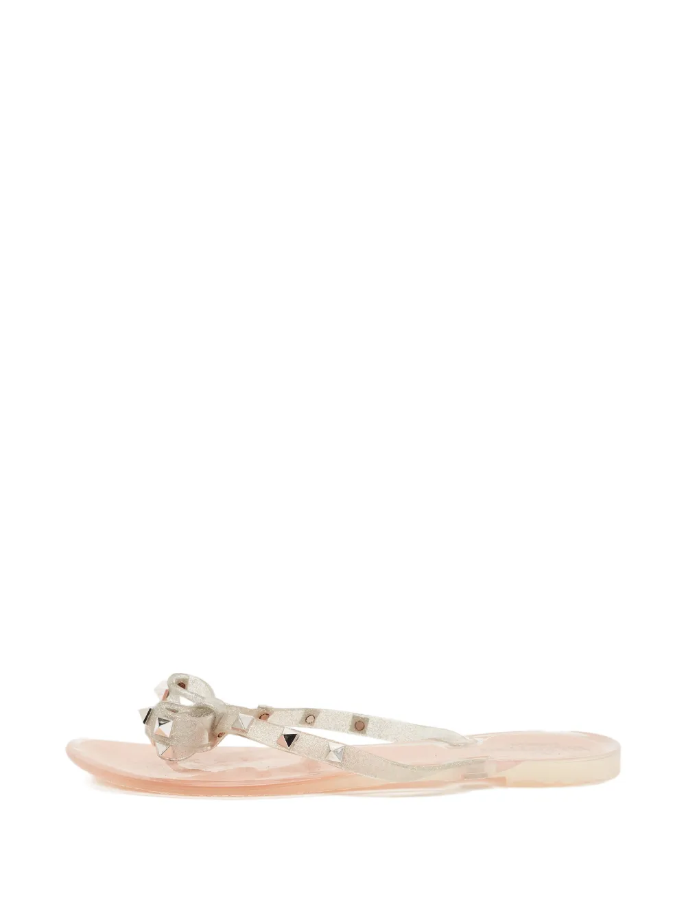 Valentino Garavani Pre-Owned Rockstud thong flats - Argento