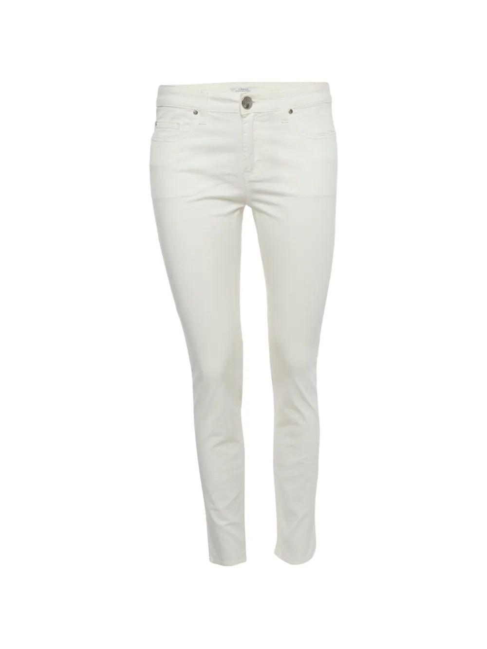 Versace Pre-Owned Medusa studded slim-fit jeans - Toni neutri