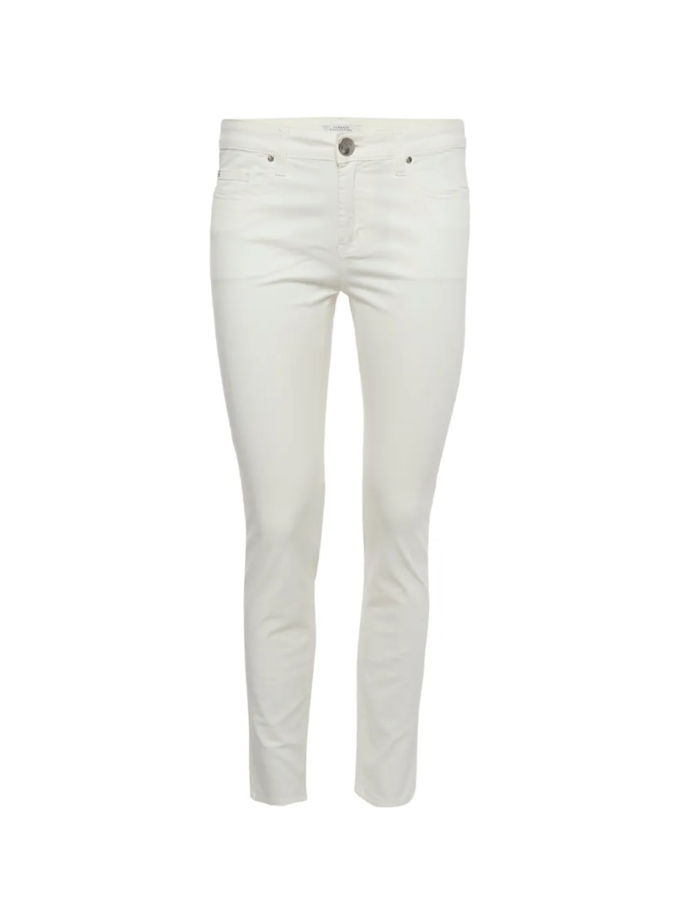 Versace Pre-Owned Medusa studded slim-fit jeans - Toni neutri