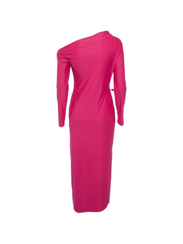 shoulder cut out long sleeve dress self-portrait Maxi in Pink Red dress Pattern:PDF Pattern + A0 Printing Sizes 18-30 Occasion:HALLOWEEN Zara - Combination Draped stretchy fabric allows room