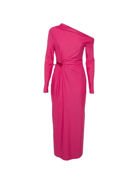 Self-Portrait one-shoulder cut-out maxi dress