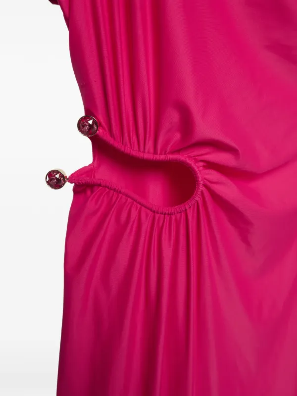 self portrait one shoulder dress One-shoulder Sequined Midi Dress